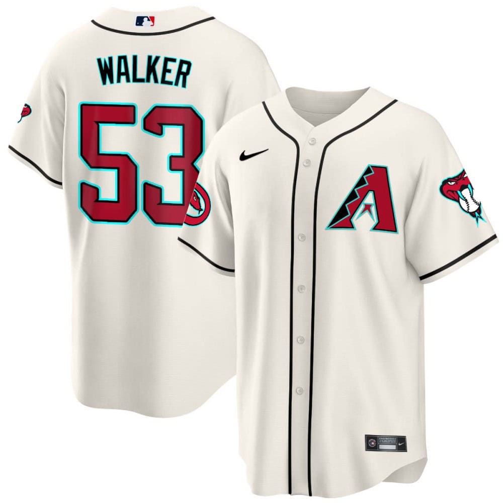 Men Arizona Diamondback #53 Walker Cream 2024 Nike Cool Base MLB Jersey->arizona diamondback->MLB Jersey